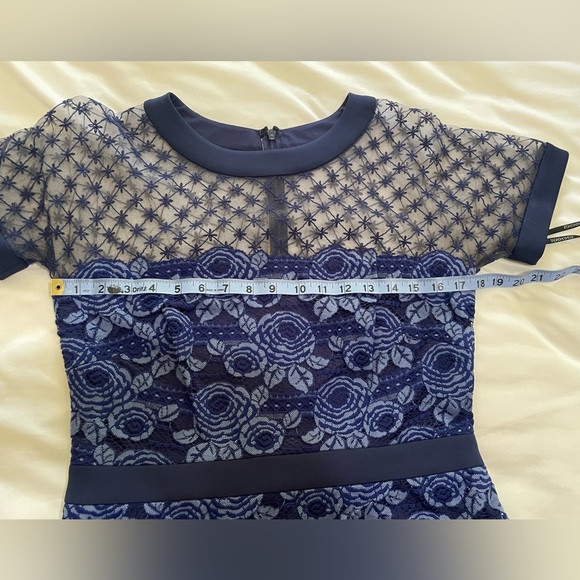 Tadashi Shoji Navy Blue Lace Dress - Picture 4 of 5